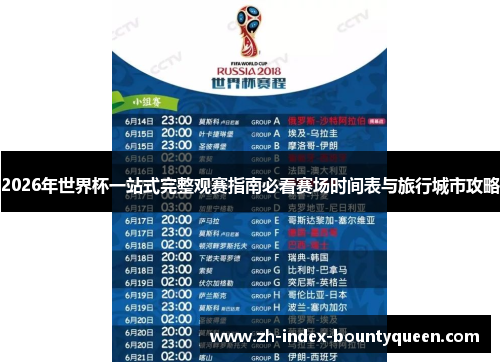 2026年世界杯一站式完整观赛指南必看赛场时间表与旅行城市攻略 2026年世界杯一站式完整观赛指南必看赛场时间表与旅行城市攻略