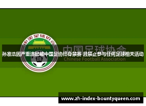 孙准浩因严重违纪被中国足协终身禁赛 且禁止参与任何足球相关活动